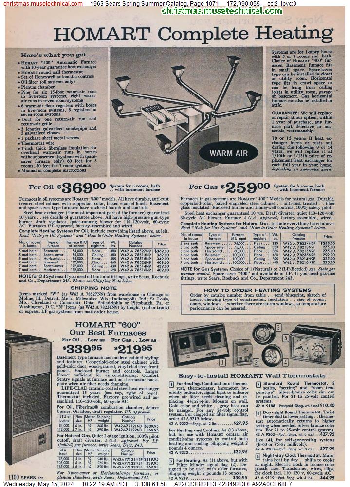 1963 Sears Spring Summer Catalog, Page 1071
