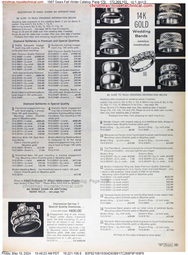 1967 Sears Fall Winter Catalog, Page 179