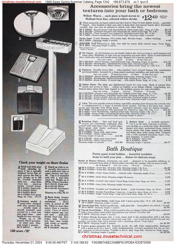 1966 Sears Spring Summer Catalog, Page 1342