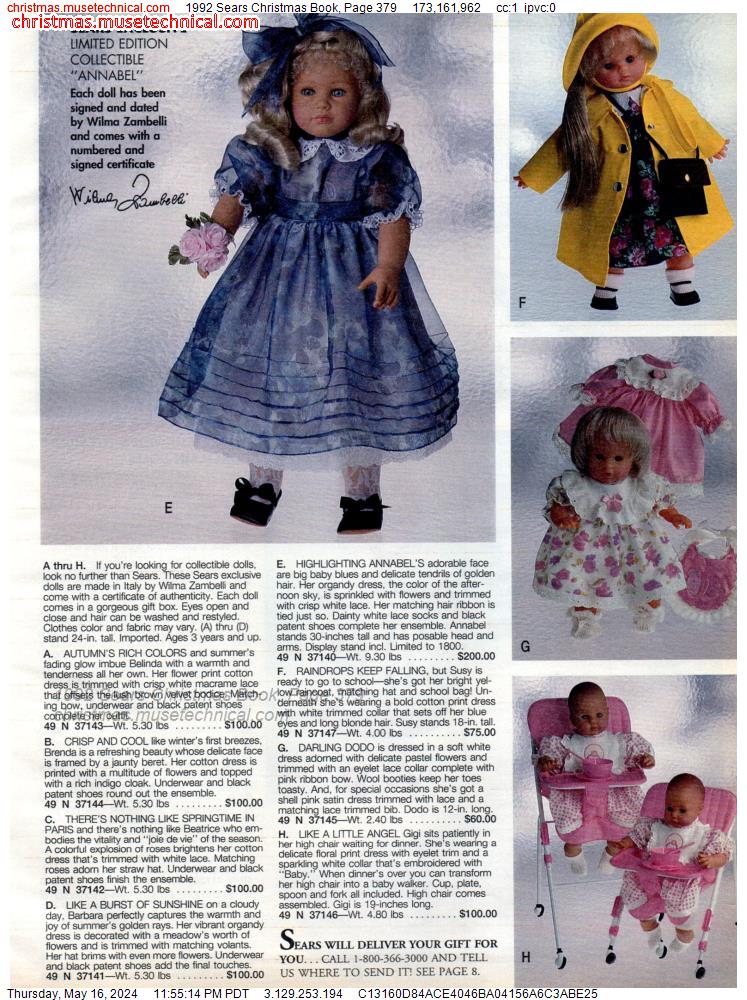 1992 Sears Christmas Book, Page 379