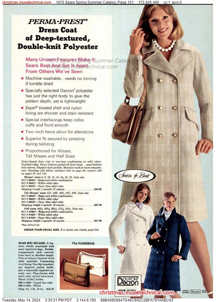 1975 Sears Spring Summer Catalog, Page 101