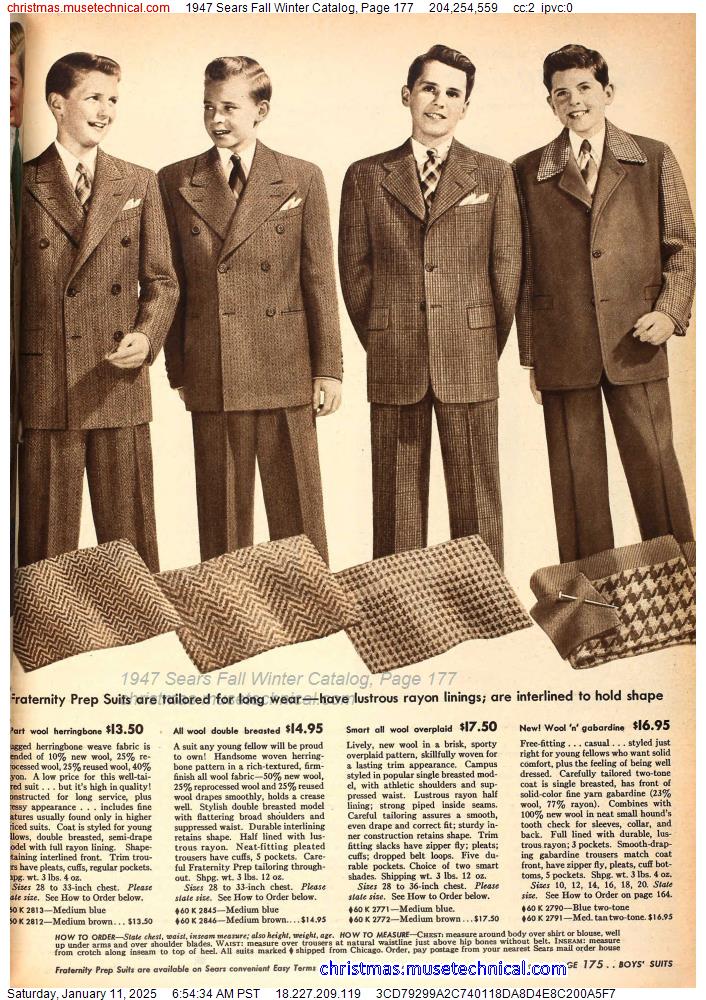 1947 Sears Fall Winter Catalog, Page 177