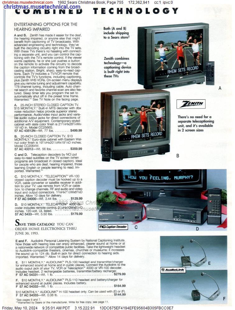 1992 Sears Christmas Book, Page 755
