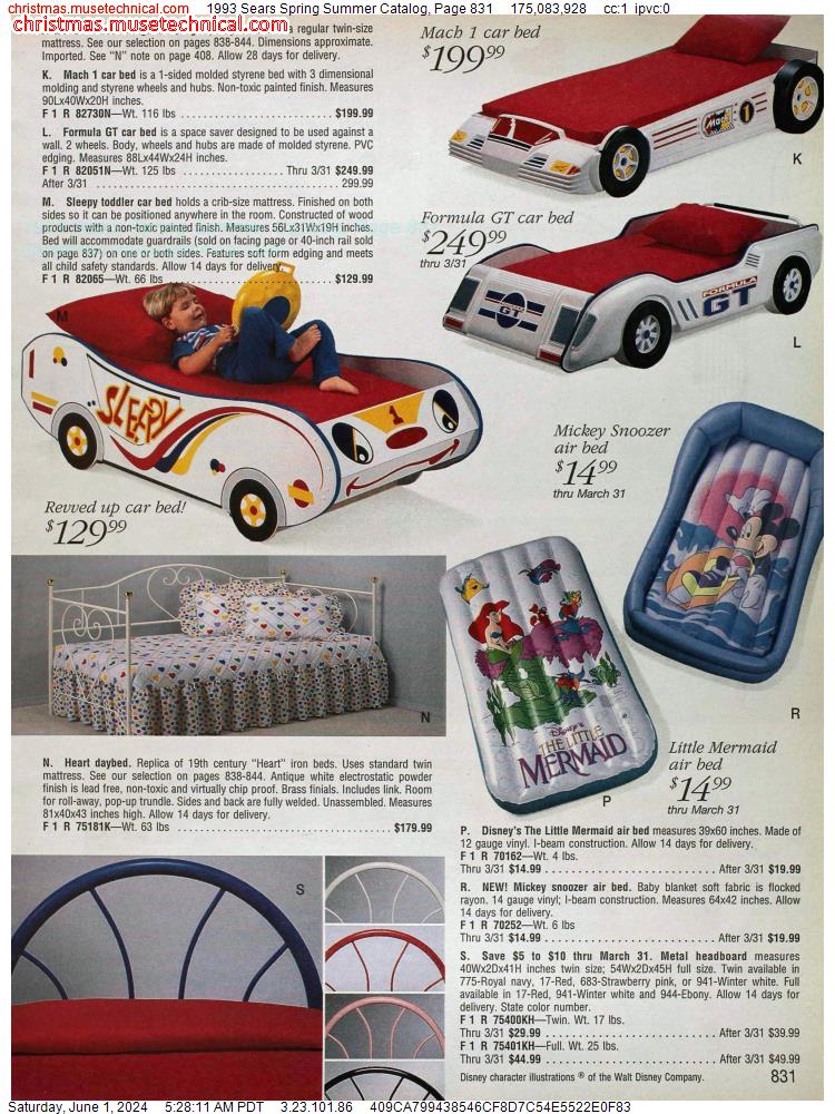 1993 Sears Spring Summer Catalog, Page 831