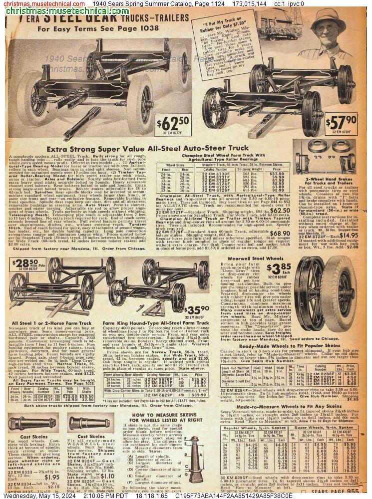 1940 Sears Spring Summer Catalog, Page 1124