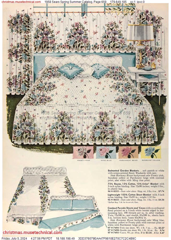 1958 Sears Spring Summer Catalog, Page 659