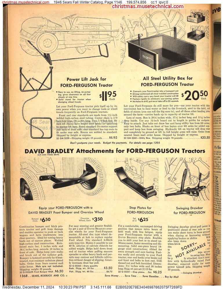 1946 Sears Fall Winter Catalog, Page 1146