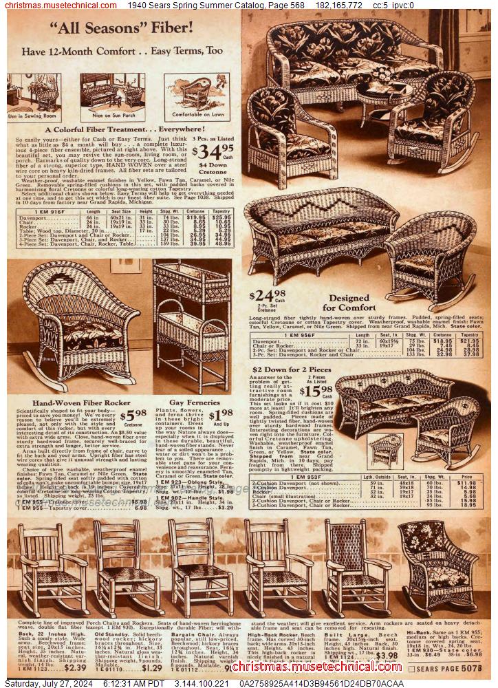 1940 Sears Spring Summer Catalog, Page 568