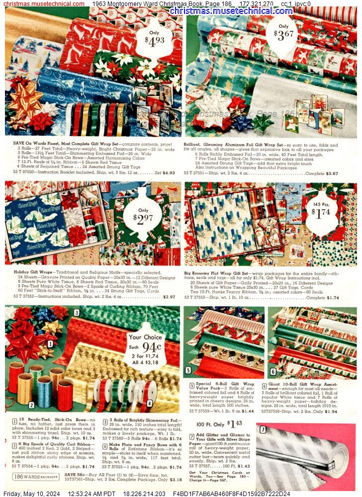 1963 Montgomery Ward Christmas Book, Page 186
