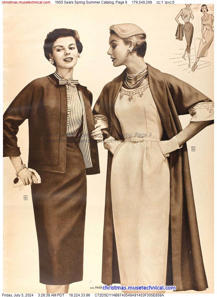 1955 Sears Spring Summer Catalog, Page 9