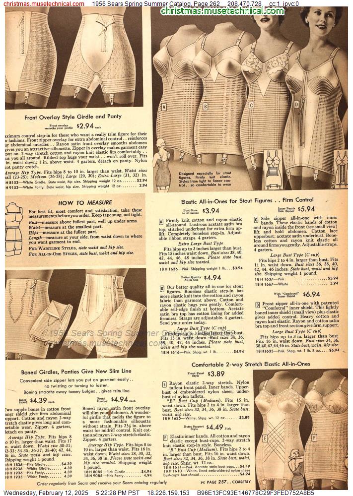 1956 Sears Spring Summer Catalog, Page 262