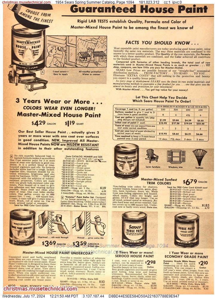 1954 Sears Spring Summer Catalog, Page 1094