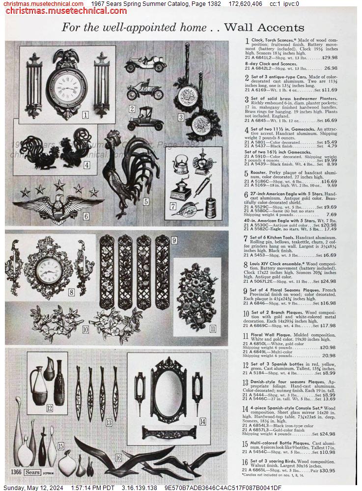 1967 Sears Spring Summer Catalog, Page 1382