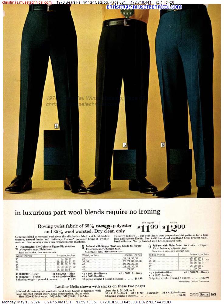 1970 Sears Fall Winter Catalog, Page 681