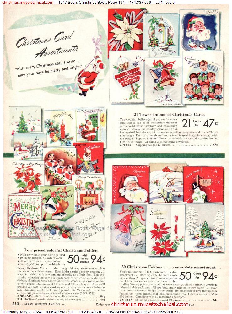 1947 Sears Christmas Book, Page 194