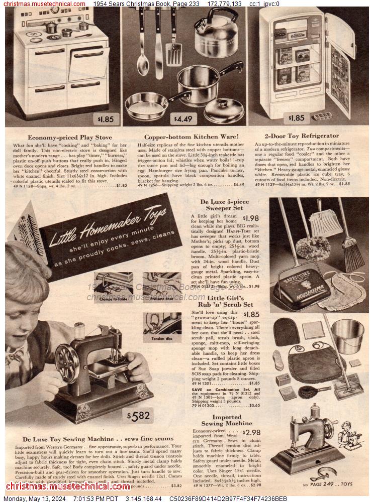 1954 Sears Christmas Book, Page 233