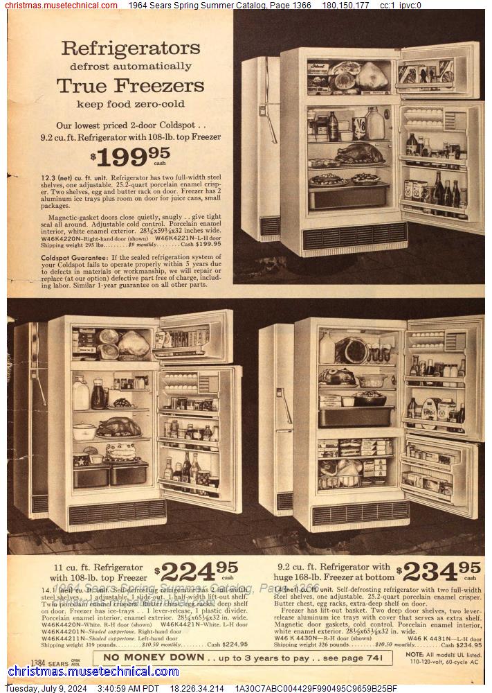1964 Sears Spring Summer Catalog, Page 1366