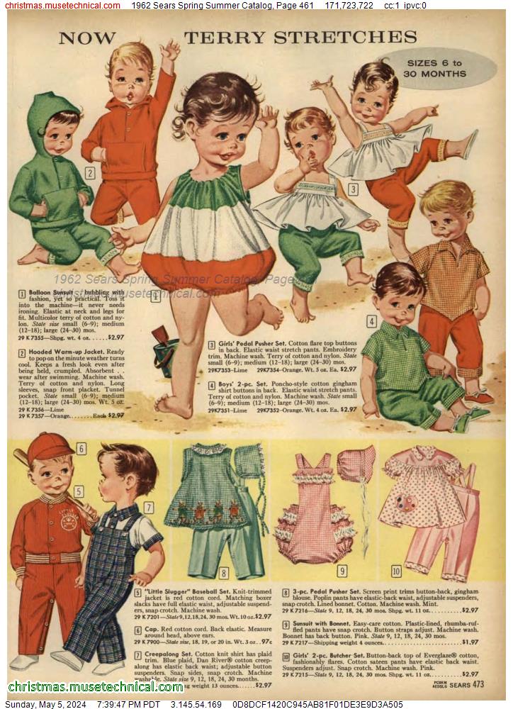 1962 Sears Spring Summer Catalog, Page 461