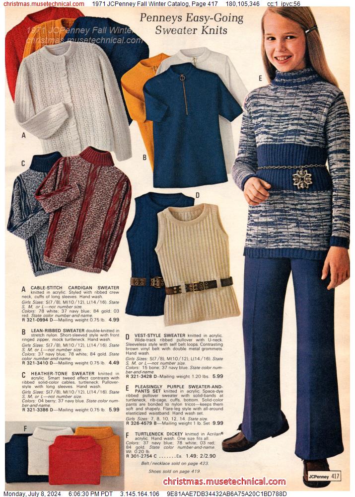 1971 JCPenney Fall Winter Catalog, Page 417