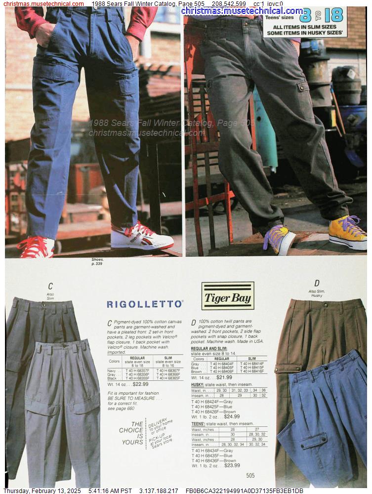 1988 Sears Fall Winter Catalog, Page 505