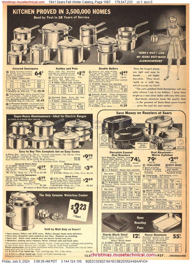 1941 Sears Fall Winter Catalog, Page 1067
