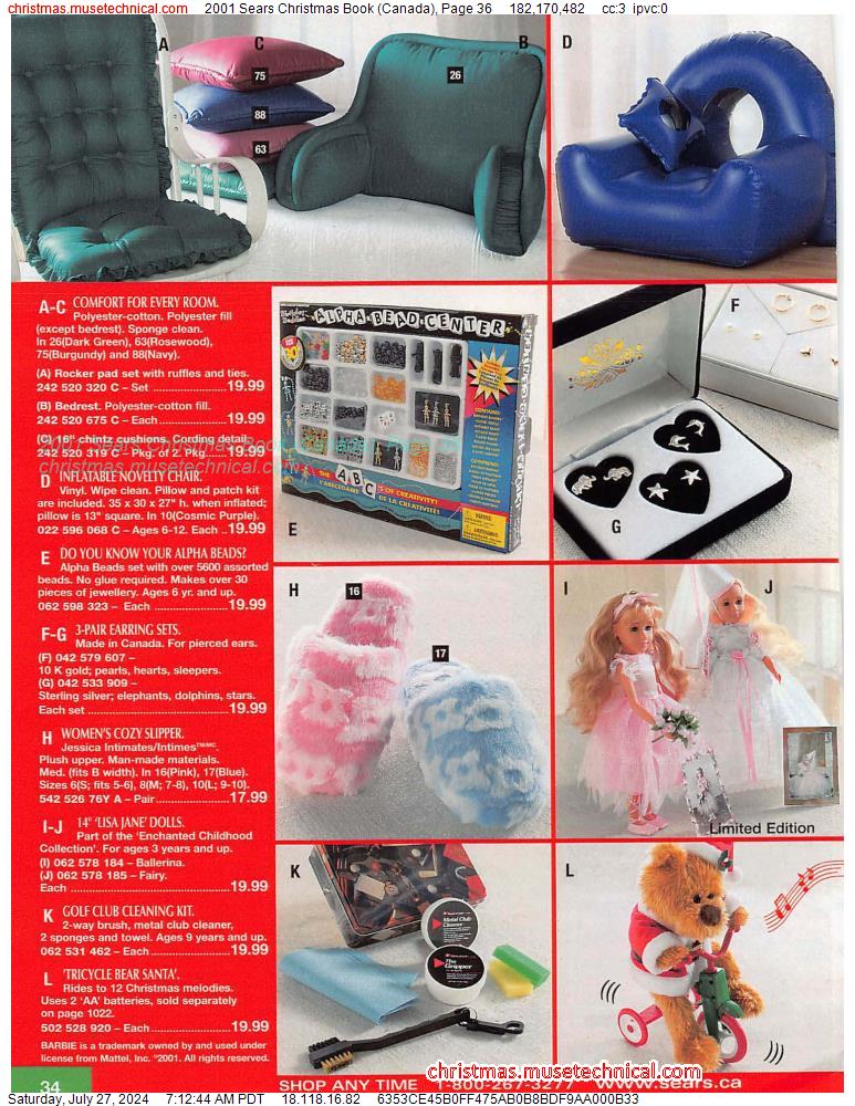 2001 Sears Christmas Book (Canada), Page 36