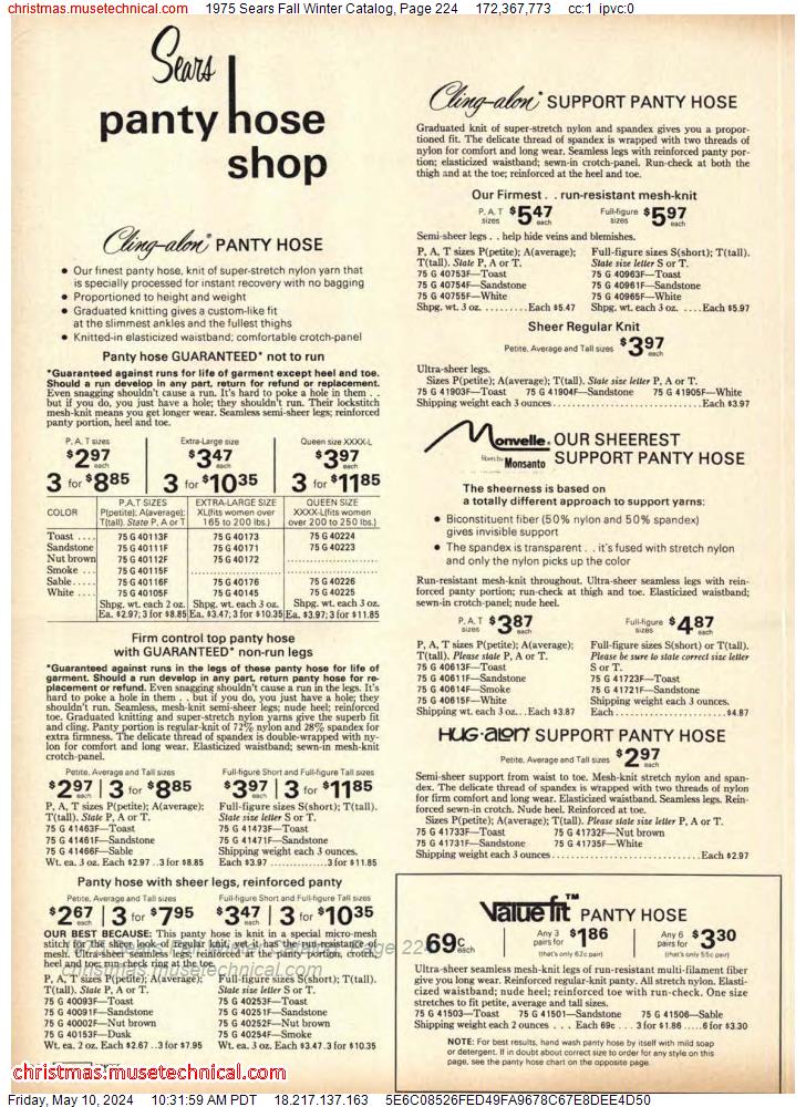1975 Sears Fall Winter Catalog, Page 224