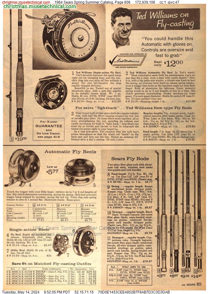 1964 Sears Spring Summer Catalog, Page 806