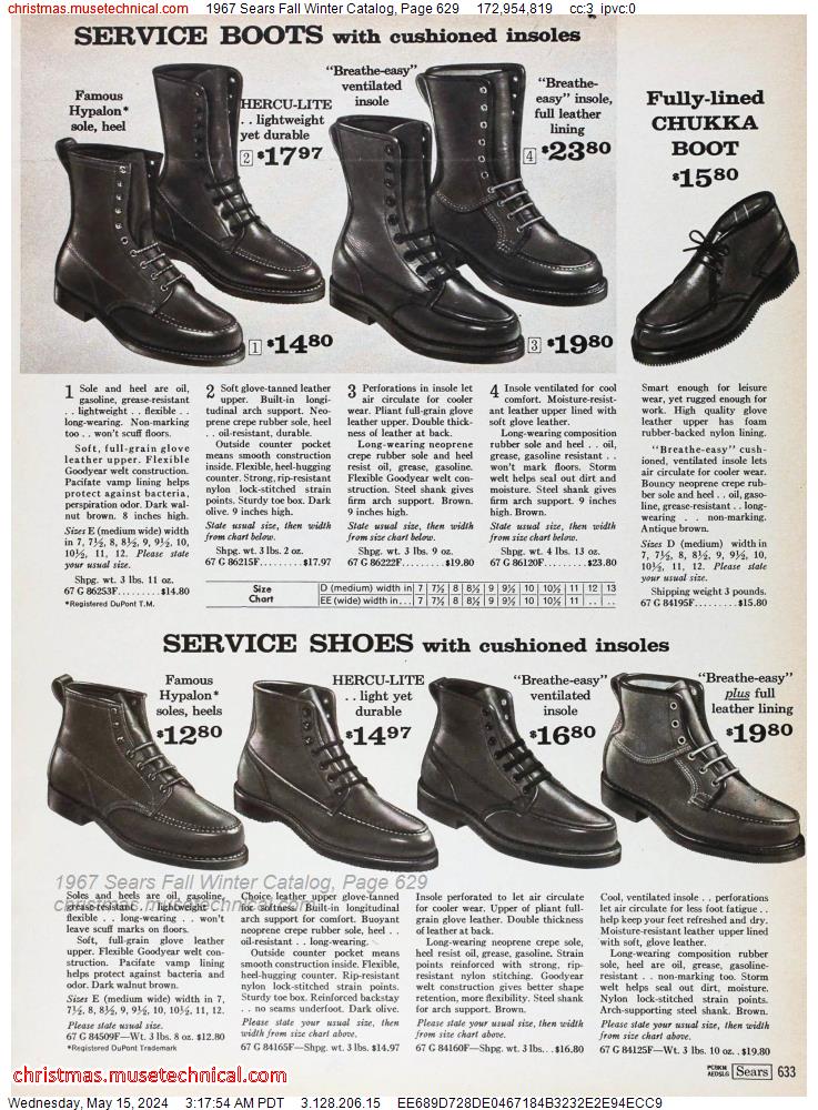 1967 Sears Fall Winter Catalog, Page 629