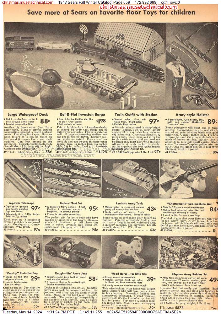 1943 Sears Fall Winter Catalog, Page 659