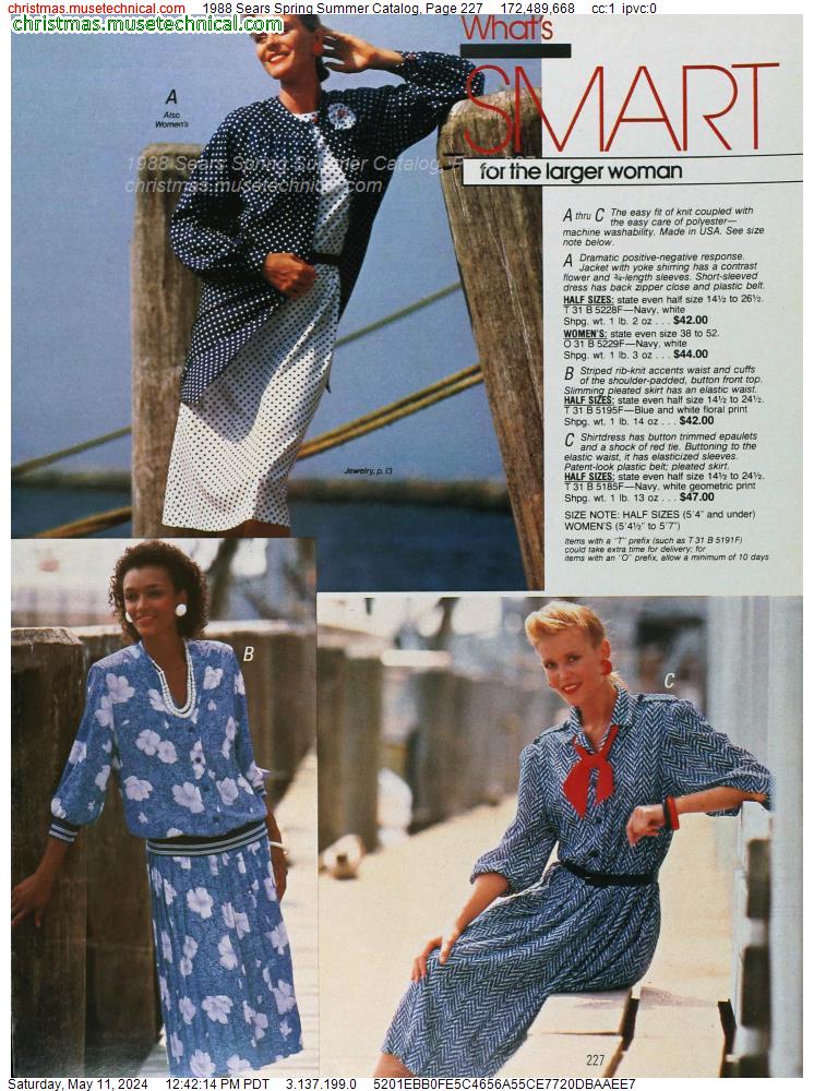 1988 Sears Spring Summer Catalog, Page 227