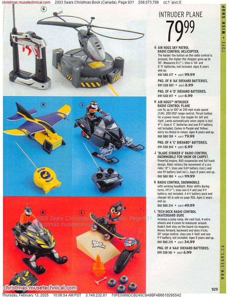 2003 Sears Christmas Book (Canada), Page 931