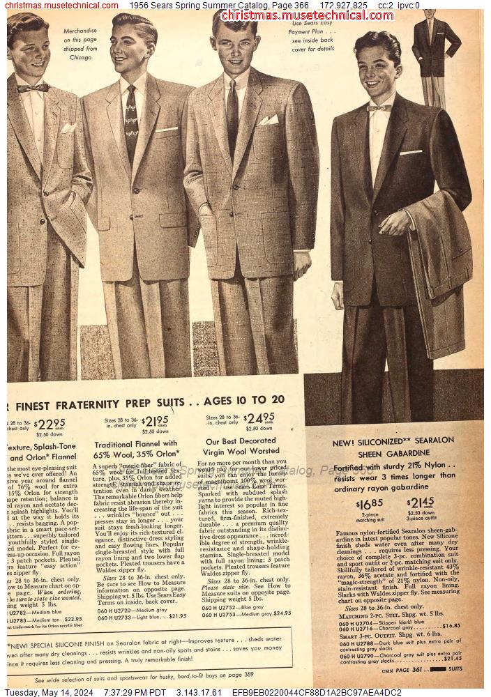 1956 Sears Spring Summer Catalog, Page 366