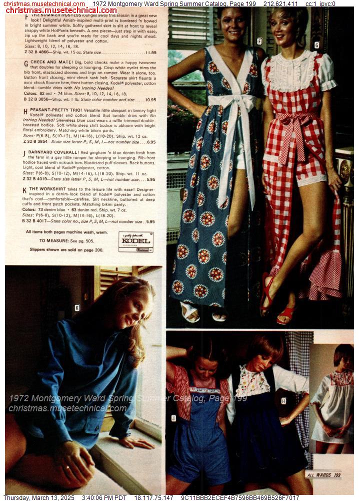 1972 Montgomery Ward Spring Summer Catalog, Page 199