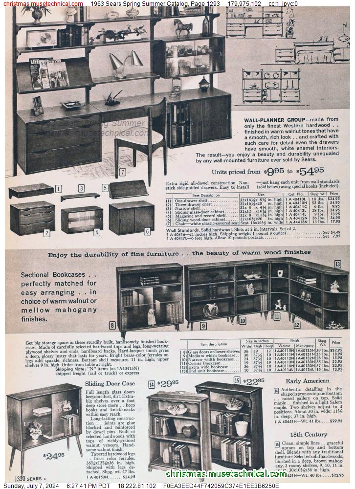 1963 Sears Spring Summer Catalog, Page 1293