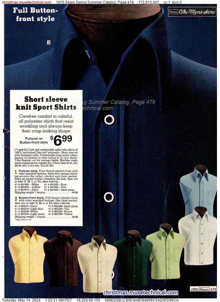 1975 Sears Spring Summer Catalog, Page 479
