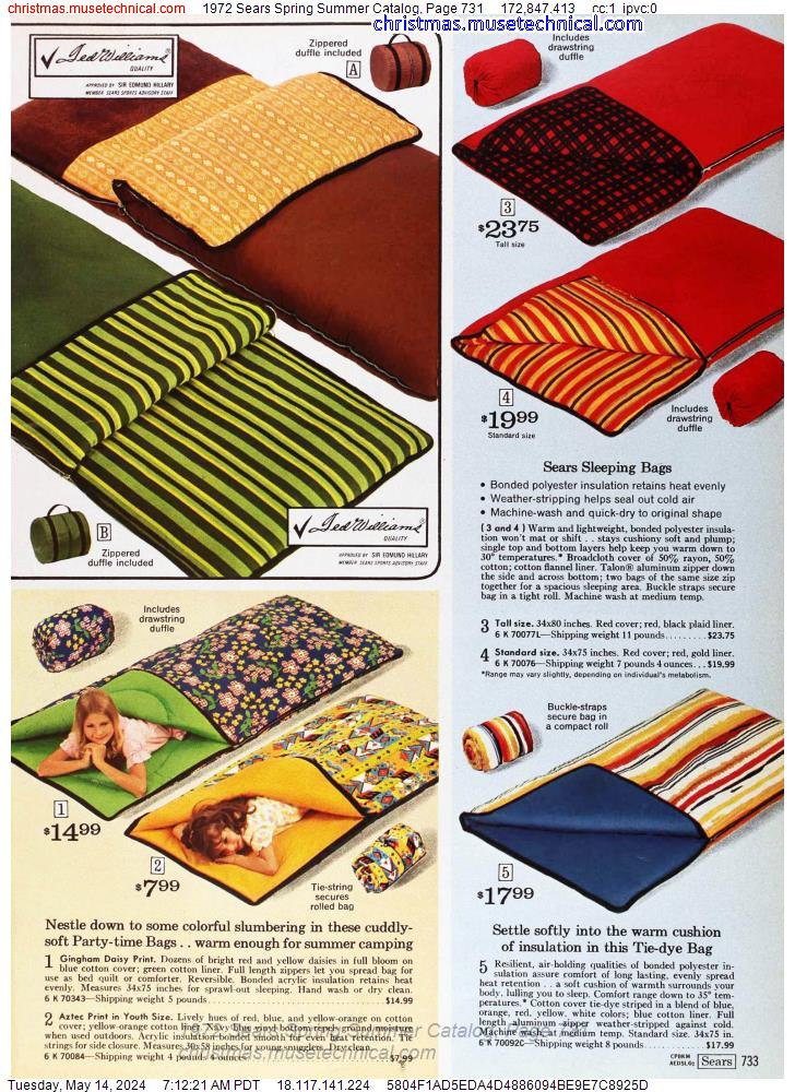1972 Sears Spring Summer Catalog, Page 731