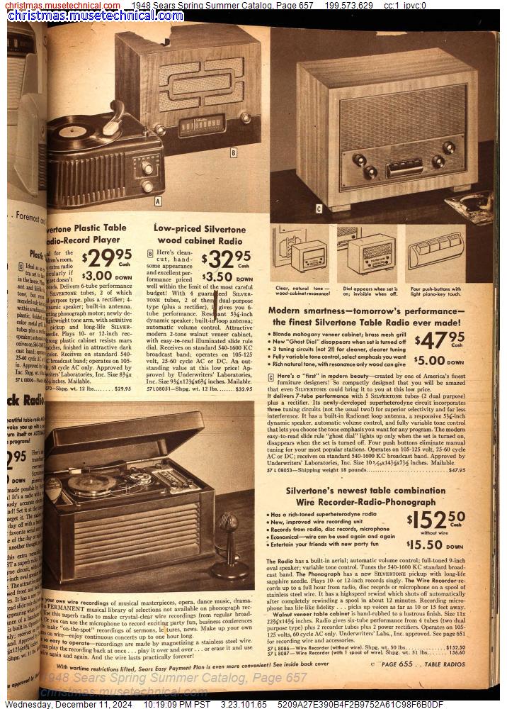 1948 Sears Spring Summer Catalog, Page 657