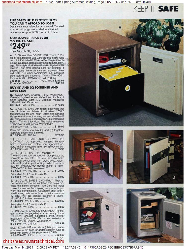 1992 Sears Spring Summer Catalog, Page 1127