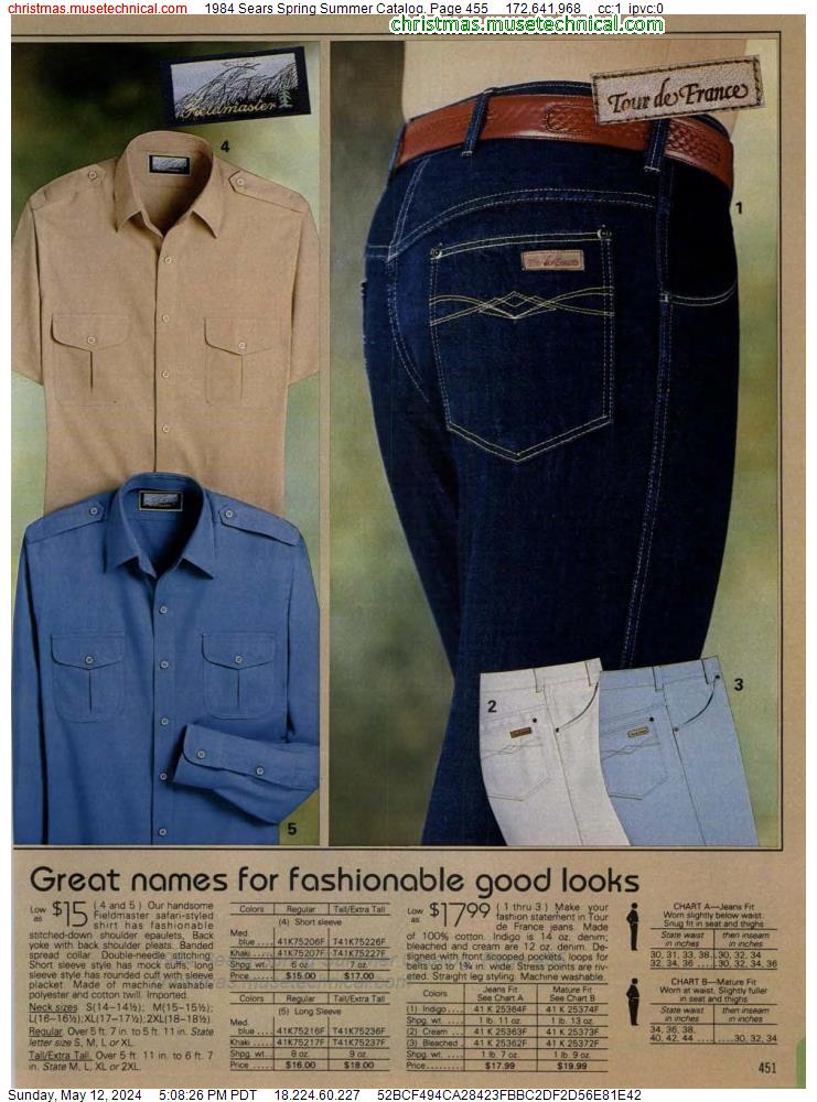 1984 Sears Spring Summer Catalog, Page 455