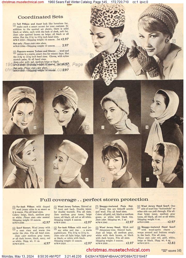1960 Sears Fall Winter Catalog, Page 145