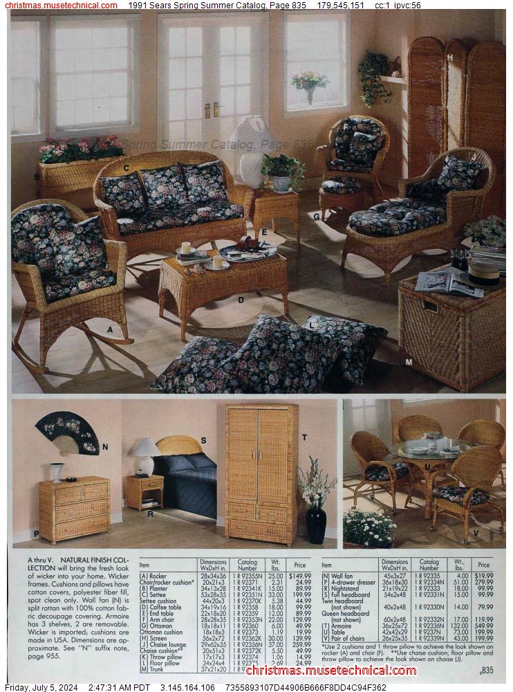 1991 Sears Spring Summer Catalog, Page 835