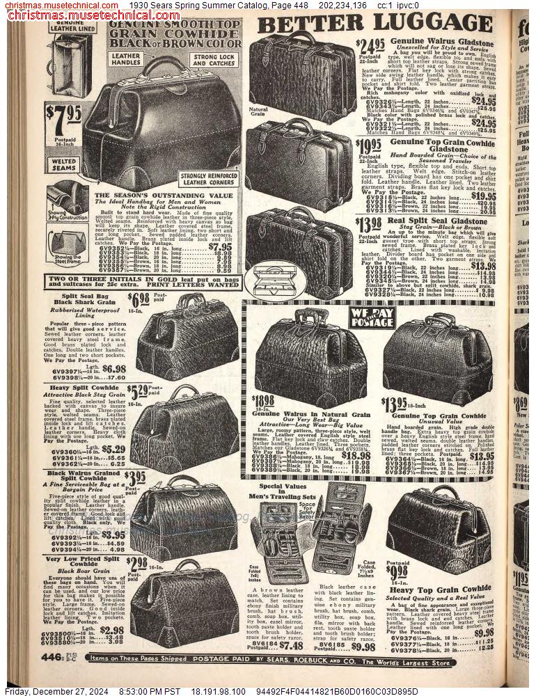 1930 Sears Spring Summer Catalog, Page 448