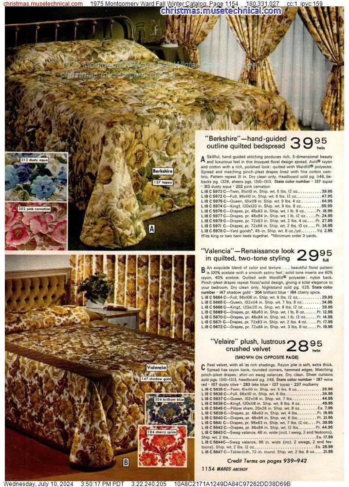 1975 Montgomery Ward Fall Winter Catalog, Page 1154