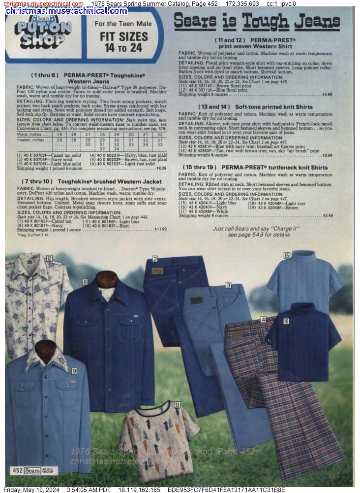 1976 Sears Spring Summer Catalog, Page 452