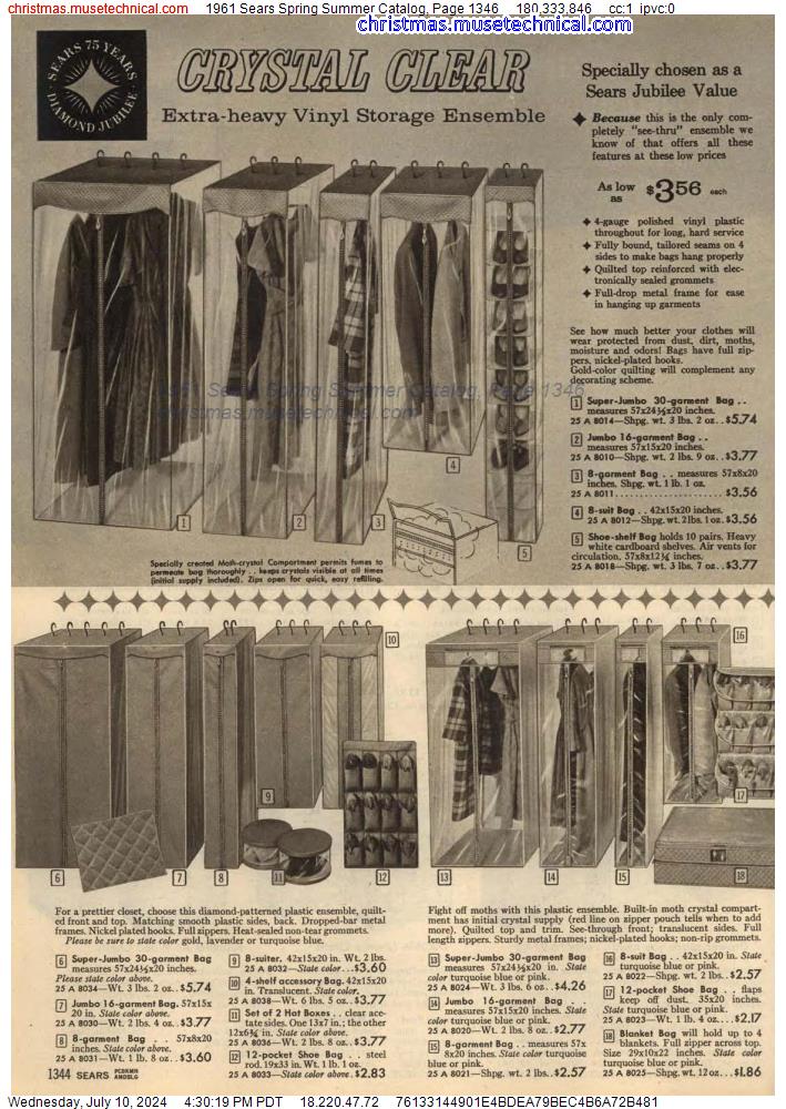 1961 Sears Spring Summer Catalog, Page 1346