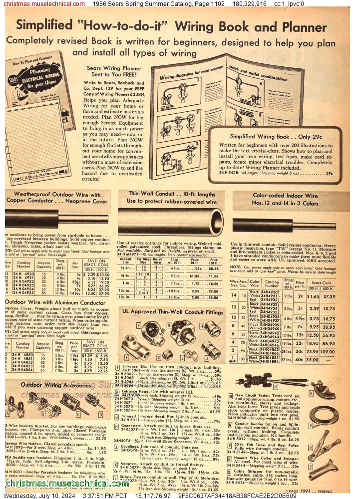 1956 Sears Spring Summer Catalog, Page 1102
