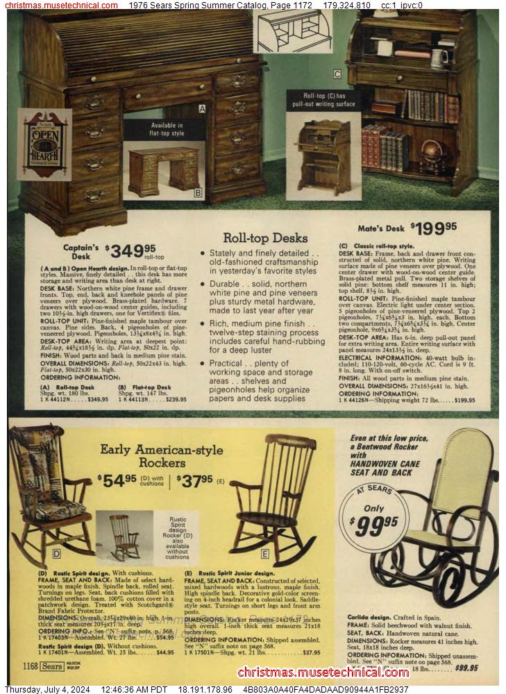 1976 Sears Spring Summer Catalog, Page 1172