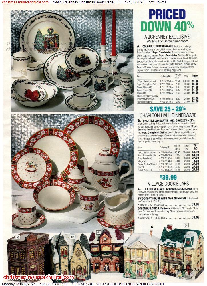 1992 JCPenney Christmas Book, Page 335