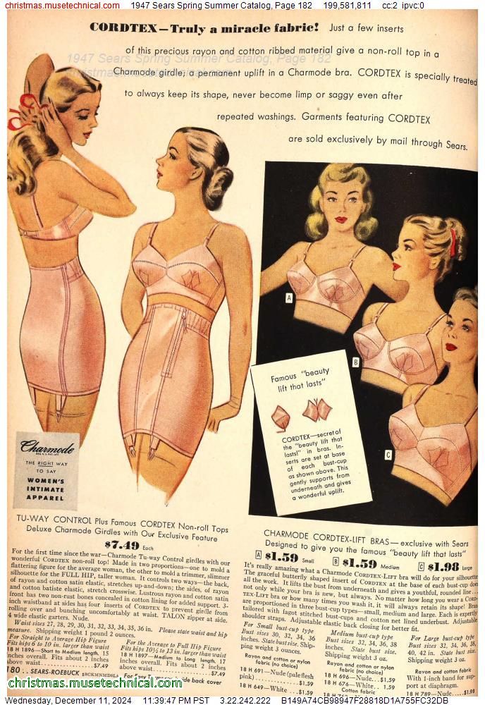 1947 Sears Spring Summer Catalog, Page 182